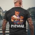 Papa Bärater Tochter Sohn Papa Gitarre Spielenatertag T-Shirt mit Rückendruck Geschenke für alte Männer