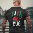 Papa Bug Italian Dad Ladybug Men's T-shirt Back Print Gifts for Old Men