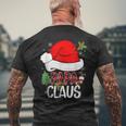 Papa Claus Santa Christmas Pajama Matching Family Mens Back Print T-shirt Gifts for Old Men