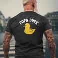 Papa Duck Duck Lover Duck Hunting Father's Day Mens Back Print T-shirt Gifts for Old Men