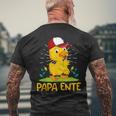 Papa Ente Entenliebhaber Männer Enten T-Shirt mit Rückendruck Geschenke für alte Männer