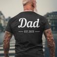 Papa Est 2023 Neues Papa Erstes Malatertag Lustiges Papa T-Shirt mit Rückendruck Geschenke für alte Männer