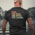Papa Man Myth Legend For Mens Father Mens Back Print T-shirt Gifts for Old Men