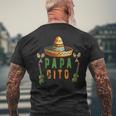 Papacito Lustiger Mexikanischer Papa Cinco De Mayoatertag T-Shirt mit Rückendruck Geschenke für alte Männer