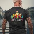 Papacito Mexican Sombrero Cinco De Mayo Father Day Dad Mens Back Print T-shirt Gifts for Old Men