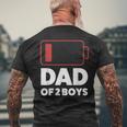 Papaon 2 Boys Papa Des Son T-Shirt mit Rückendruck Geschenke für alte Männer