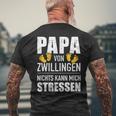 Papaon Zwillingen Nichts Kann Mich Stressen Fürater' T-Shirt mit Rückendruck Geschenke für alte Männer