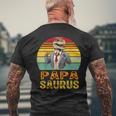 Papasaurus Papaatertag Bester Papa T-Rex Papaatertag T-Shirt mit Rückendruck Geschenke für alte Männer