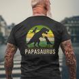 Papasaurus Zwei Kinder Für Papa Zumatertag Weihnachten T-Shirt mit Rückendruck Geschenke für alte Männer