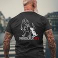 Papasaurusrex Dinosaur Papa Saurus Father's Day Mens Back Print T-shirt Gifts for Old Men