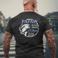 Papaw Fishing Fathers Day From Son Mens Back Print T-shirt Gifts for Old Men