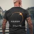 Path Of Totality America Total Solar Eclipse 2024 Dallas Men's T-shirt Back Print Gifts for Old Men
