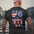 Patriotic 4Th Of July Cruise 2024 Family Squad Matching Men's T-shirt Back Print Gifts for Old Men