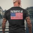 Patriotic Af American Flag Heart 4Th Of July Usa Pride Men's T-shirt Back Print Gifts for Old Men