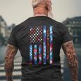 Patriotic Af United States Patriotic American Flag Tie Dye Men's T-shirt Back Print Gifts for Old Men
