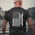 Patriotic Af United States Distressed W Us Flag Men's T-shirt Back Print Gifts for Old Men