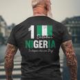 Patriotic Nigeria Independence Day Vintage Nigerian Flag Men's T-shirt Back Print Gifts for Old Men