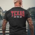 Patriotic Texas Tx Usa Flag Vintage Texan Texas Men's T-shirt Back Print Gifts for Old Men