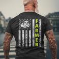 Patriotic Tractor Flag Farmer Men's T-shirt Back Print Gifts for Old Men