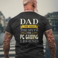 Pc Gamer Dad S For Gamer Dads Mens Back Print T-shirt Gifts for Old Men