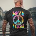 Peace Costume Sign Love 60S 70S Tie Dye Hippie Women Men's T-shirt Back Print Gifts for Old Men