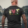 Peace Love Margarita Cinco De Mayo Drinking Party Men's T-shirt Back Print Gifts for Old Men