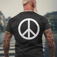 Peace Sign Hippie Symbol On Chest Pocket Men's T-shirt Back Print Gifts for Old Men