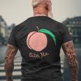 Peach Bite Me Graphic Men's T-shirt Back Print Gifts for Old Men