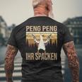 Peng Peng Ihr Spacken Kurzärmliges Herren-T-Kurzärmliges Herren-T-Shirt, Vintage Gänse-Design Lustig Geschenke für alte Männer
