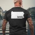 Pennsylvania Love Hometown State Pride Men's T-shirt Back Print Gifts for Old Men