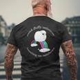 PfudorShirt Pink Fluffy Unicorns Dancing On Rainbows Mens Back Print T-shirt Gifts for Old Men