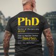 Phd Graduate Phd Graduation Doctorate Degree Definition Mens Back Print T-shirt Gifts for Old Men