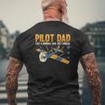 Pilot Dad Like A Normal Dad But Cooler Aviation Quote Mens Back Print T-shirt Gifts for Old Men