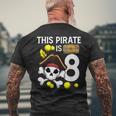 Pirate Birthday Pirate Is 8 Themed 8Th Birthday Party Men's T-shirt Back Print Gifts for Old Men