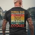 Pitbull Dad Like A Regular Dad But Cooler Father Day Dog Dad Men's T-shirt Back Print Gifts for Old Men