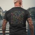 Plan De Paris Métro Train T-Shirt mit Rückendruck Geschenke für alte Männer