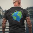 Planet Earth World As Cube Solar System Astronomers Men's T-shirt Back Print Gifts for Old Men