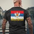 Pljevlja Srpska Crna Gora Njegos Petrovic Trobojka Cg T-Shirt mit Rückendruck Geschenke für alte Männer