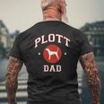 Plott Hound Dad Dog Lovers Mens Back Print T-shirt Gifts for Old Men