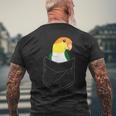 Pocket White Bellied Caique Cute Parrot Birb Memes Men's T-shirt Back Print Gifts for Old Men