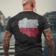 Poland Flag T-Shirt mit Rückendruck Geschenke für alte Männer