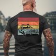 Police Car Tv Cop Shows Vintage Retro 70S & 80'S Sunset Men's T-shirt Back Print Gifts for Old Men