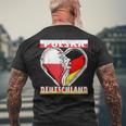 Polska Deutschland Herz Deutsch Polen T-Shirt mit Rückendruck Geschenke für alte Männer