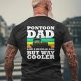 Pontoon Dad Boat Captain Fathers Day Boating Mens Back Print T-shirt Gifts for Old Men