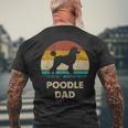 Poodle Dad For Poodle Dog Lovers Vintage Dad Men's T-shirt Back Print Gifts for Old Men