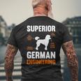 Poodle Dog Superior German Engineering Men's T-shirt Back Print Gifts for Old Men