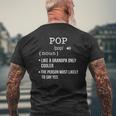 Pop From Grandkids Father's Day Pop Definition Mens Back Print T-shirt Gifts for Old Men