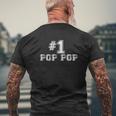 Poppop Number One Pop Pop Father Day Te Mens Back Print T-shirt Gifts for Old Men