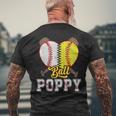 Poppy Of Both Ball Poppy Baseball Softball Pride Men's T-shirt Back Print Gifts for Old Men