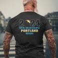 Portland Indiana Total Solar Eclipse 2024 Men's T-shirt Back Print Gifts for Old Men